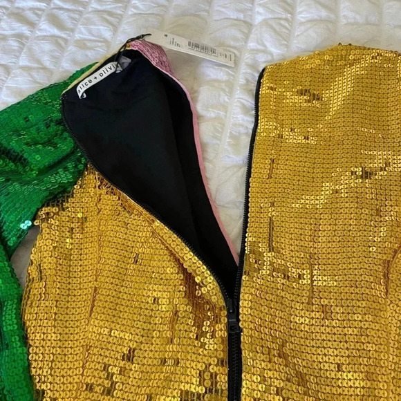 Alice + Olivia multi colored sequin mini dress - Picture 14 of 15